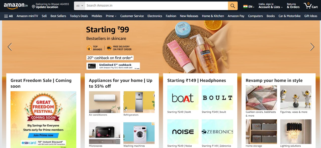 Amazon UI/UX Clone Screenshot